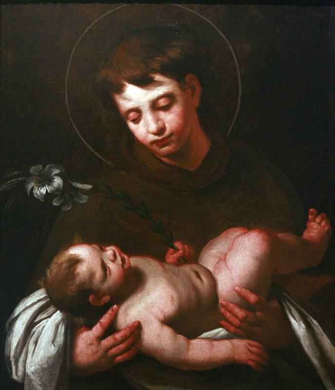 Bernardo Strozzi Saint Antony of Padua holding Baby Jesus China oil painting art